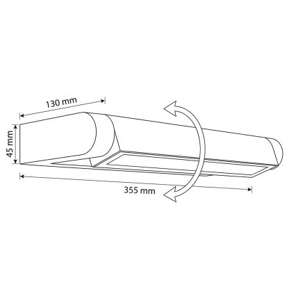 Brilagi - LED välisseinavalgusti SALERNO LED/12W/230V 35,5 cm must IP65