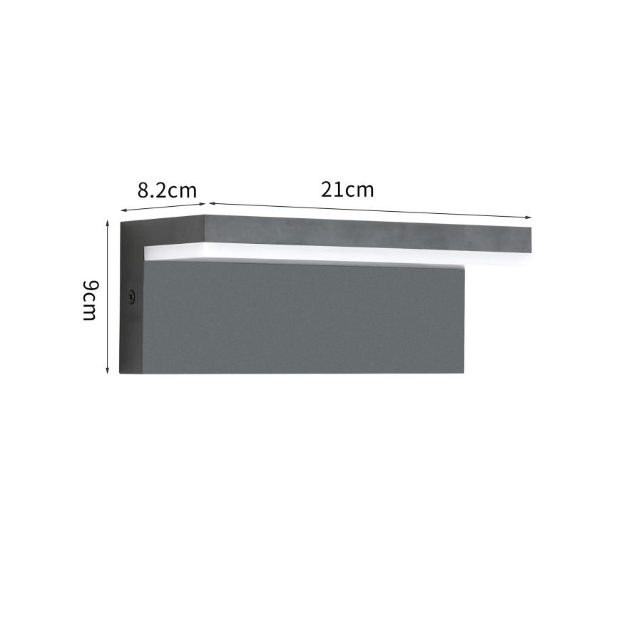 Brilagi - LED-välisseinavalgusti TESSI LED/10W/230V antratsiit IP54