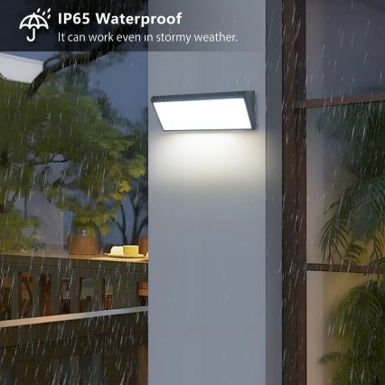 Brilagi - LED välisseinavalgusti TRIANGLE LED/42W/230V 3000/4000/6500K antratsiit IP65