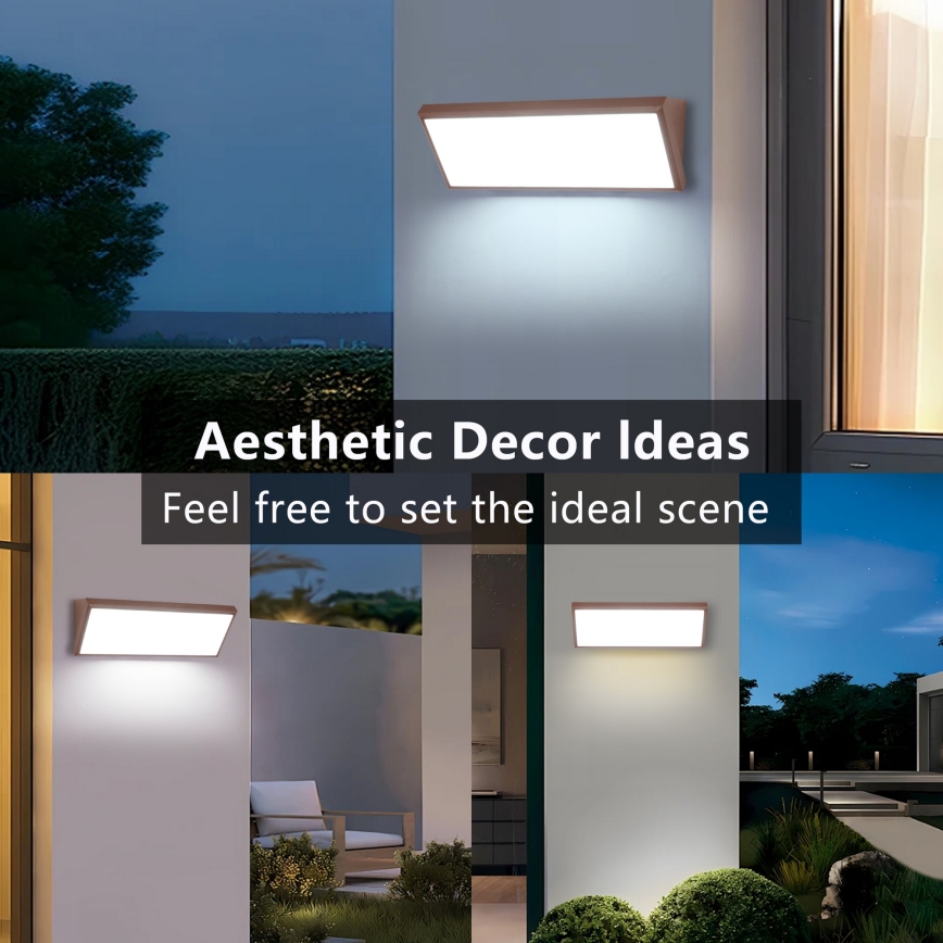 Brilagi - LED välisseinavalgusti TRIANGLE LED/42W/230V pruun IP65