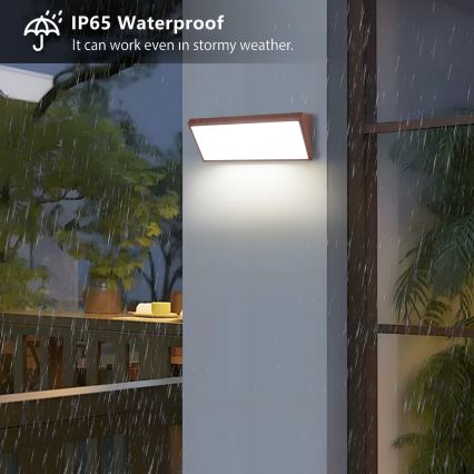 Brilagi - LED välisseinavalgusti TRIANGLE LED/42W/230V pruun IP65