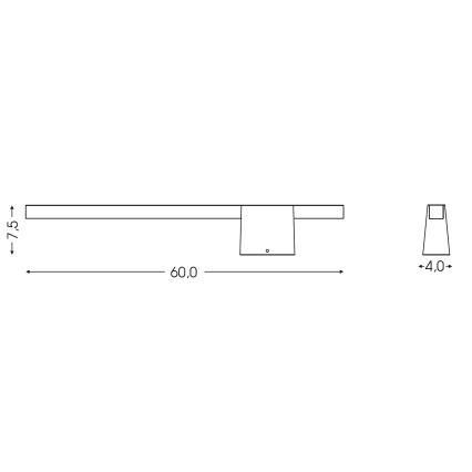 BRILAGI - LED välisseinavalgusti VELORA LED/9W/230V 60 cm IP44 antratsiit