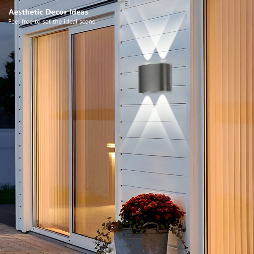 Brilagi - LED Välistingimuse valgusti FLAREBOX LED/4W/230V antratsiit IP65