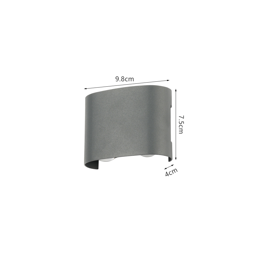 Brilagi - LED Välistingimuse valgusti FLAREBOX LED/4W/230V antratsiit IP65