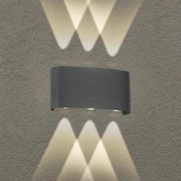 Brilagi - LED Välistingimuse valgusti FLAREBOX LED/6W/230V antratsiit IP65