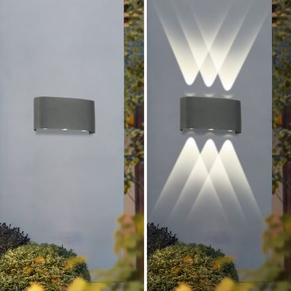 Brilagi - LED Välistingimuse valgusti FLAREBOX LED/6W/230V antratsiit IP65
