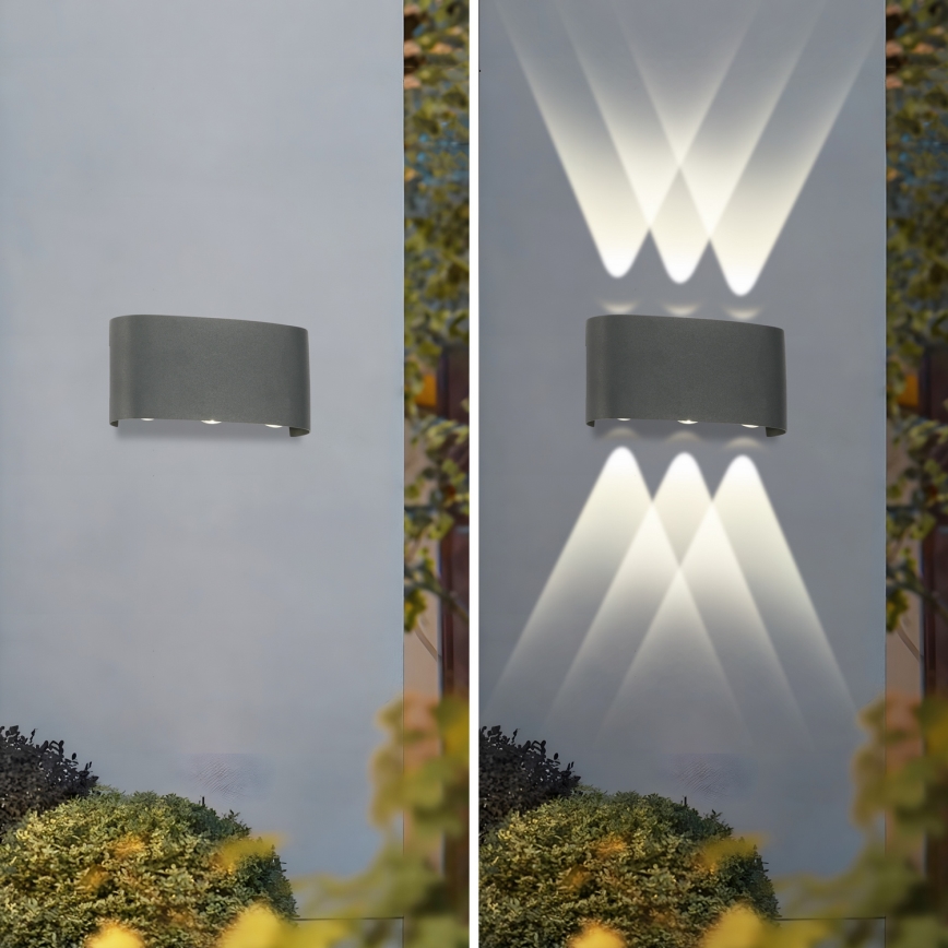 Brilagi - LED Välistingimuse valgusti FLAREBOX LED/6W/230V antratsiit IP65
