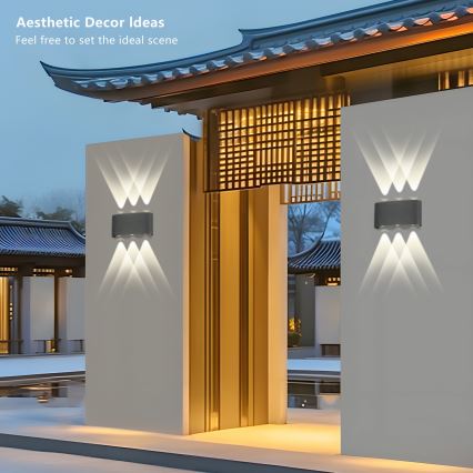 Brilagi - LED Välistingimuse valgusti FLAREBOX LED/6W/230V antratsiit IP65