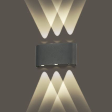Brilagi - LED Välistingimuse valgusti FLAREBOX LED/6W/230V antratsiit IP65