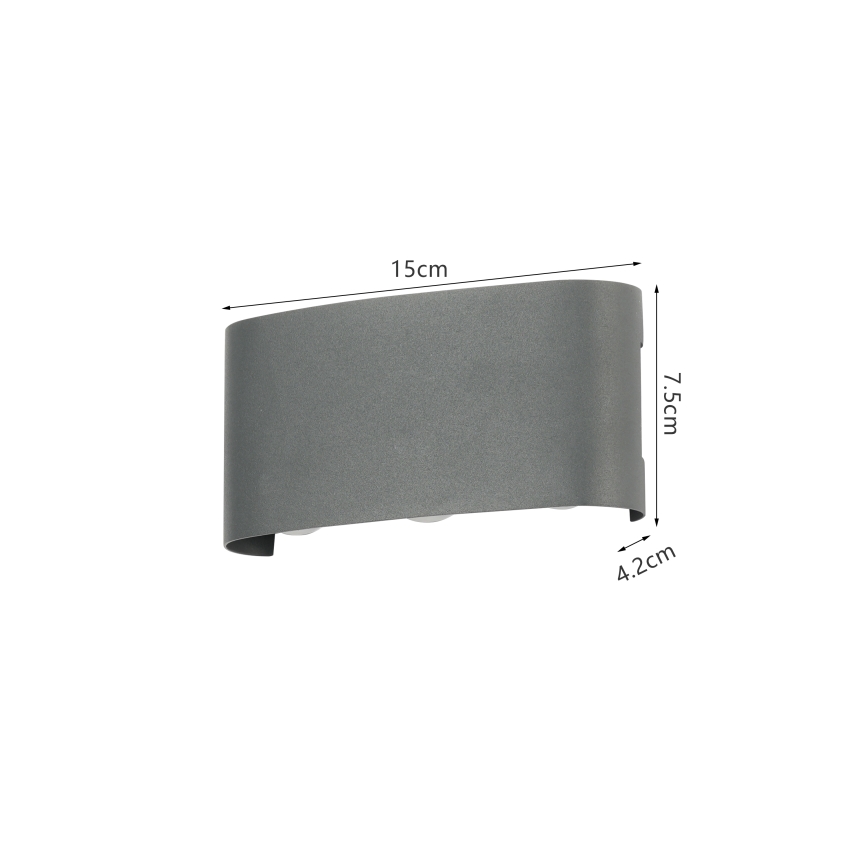 Brilagi - LED Välistingimuse valgusti FLAREBOX LED/6W/230V antratsiit IP65