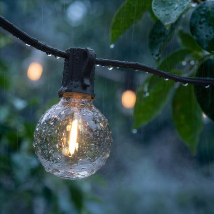 Brilagi - LED välistingimustesse mõeldud dekoratiivne valguskett GIRLANDA 18xE12/0,6W/230V 13m must IP44 soe valge