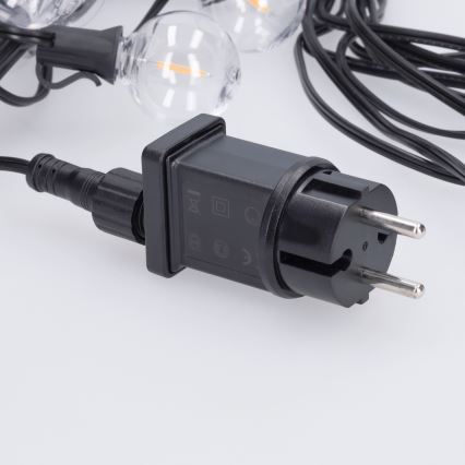 Brilagi - LED välistingimustesse mõeldud dekoratiivne valguskett GIRLANDA 18xE12/0,6W/230V 13m must IP44 soe valge