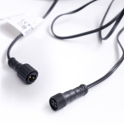 Brilagi - LED välisvalgustuse dekoratiivkett GIRLANDA 25xE12/0,6W/230V 20m must IP44 soe valge + kaugjuhtimispult