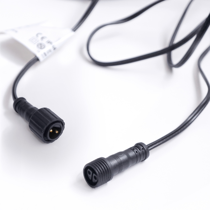 Brilagi - LED välisvalgustuse dekoratiivkett GIRLANDA 25xE12/0,6W/230V 20m must IP44 soe valge + kaugjuhtimispult