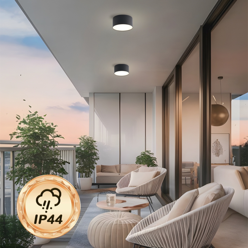 BRILAGI - LED välistingimuste laevalgusti FORIS LED/14W/230V läbimõõt 12 cm must IP44