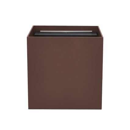 Brilagi - LED välistingimuste seinavalgusti CUBE LED/6W/230V pruun IP54