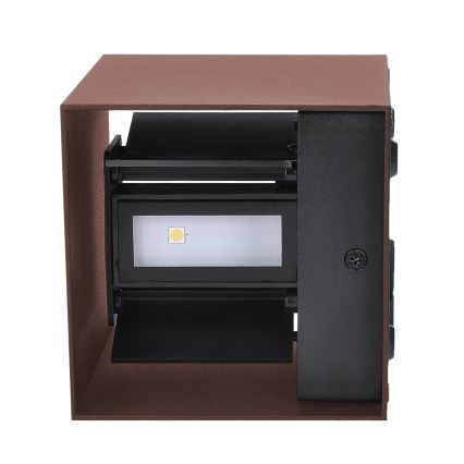 Brilagi - LED välistingimuste seinavalgusti CUBE LED/6W/230V pruun IP54