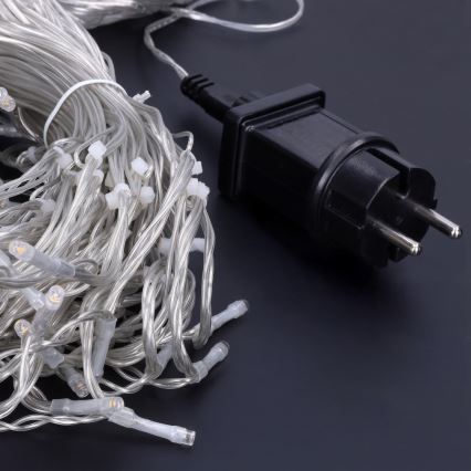 Brilagi - LED välisvalguskett 360xLED/8 funktsiooni 14m IP44 soe valge jääpurikad