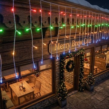 BRILAGI - LED välistingimustele mõeldud jõulukett 400xLED/6W/8 funktsiooni 23x0,4m IP44 mitmevärviline