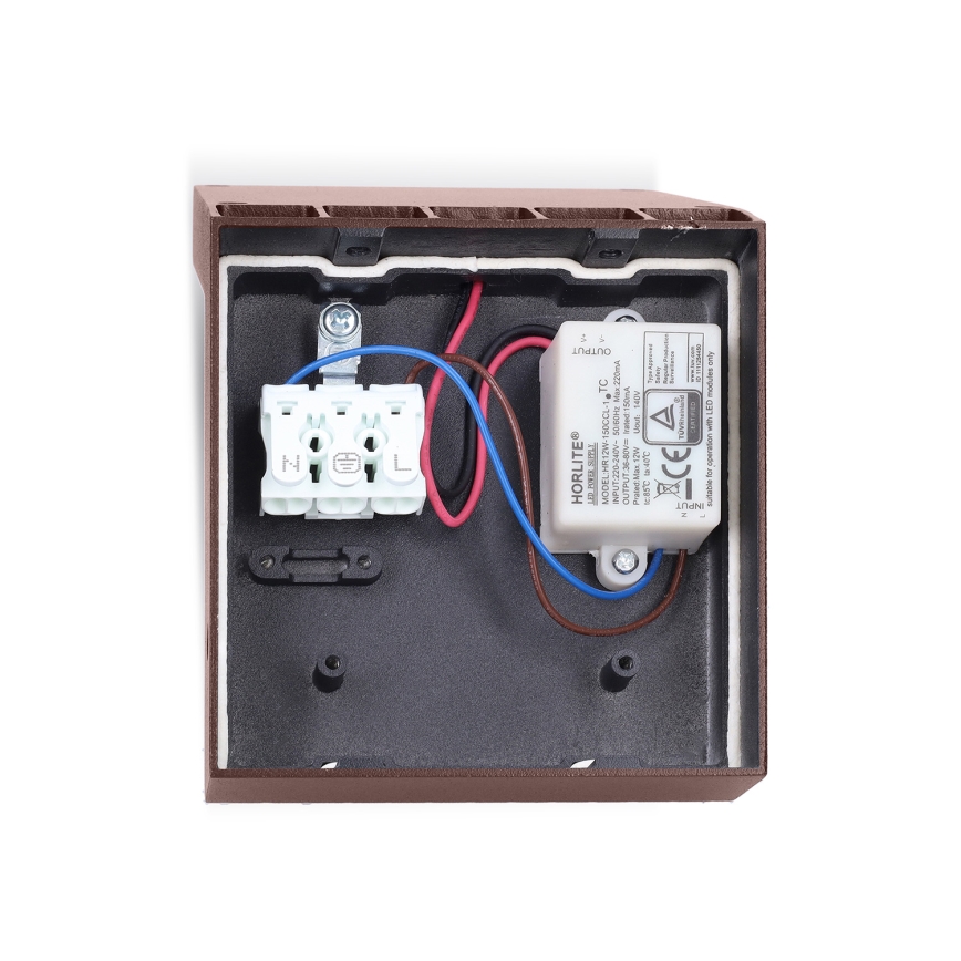 Brilagi - LED välistingimustele mõeldud seinavalgusti RIANO LED/8W/230V pruun IP65