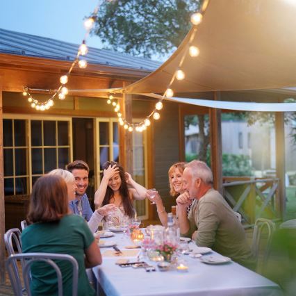 Brilagi - LED välisdekoratiivne valguskett GIRLANDA 25xE12/0,8W/230V 20m valge IP44 soe valge