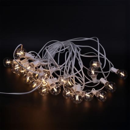 Brilagi - LED välisdekoratiivne valguskett GIRLANDA 25xE12/0,8W/230V 20m valge IP44 soe valge