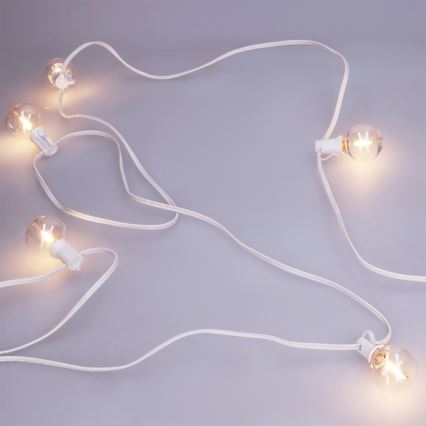 Brilagi - LED välisdekoratiivne valguskett GIRLANDA 25xE12/0,8W/230V 20m valge IP44 soe valge