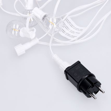 Brilagi - LED välisdekoratiivne valguskett GIRLANDA 25xE12/0,8W/230V 20m valge IP44 soe valge