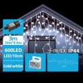 BRILAGI - LED välistingimustes jõulukett 600xLED/6W/8 funktsiooni 33x0,6m IP44 külmvalge