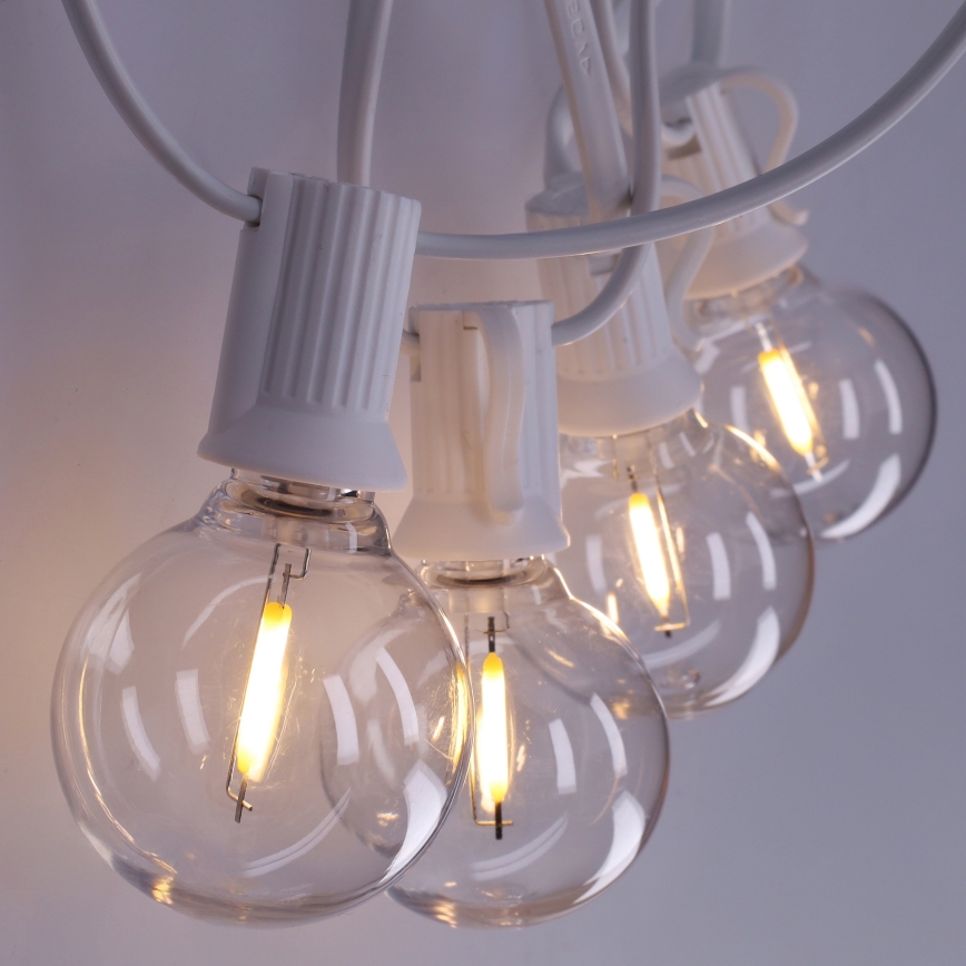 Brilagi - LED väljas kasutatav dekoratiivne valguskett GIRLANDA 10xE12/0,6W/230V 8m valge IP44 soe valge