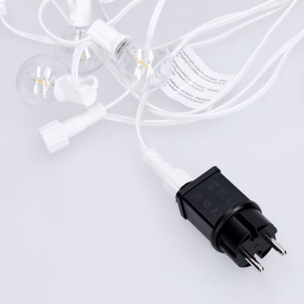 Brilagi - LED väljas kasutatav dekoratiivne valguskett GIRLANDA 10xE12/0,6W/230V 8m valge IP44 soe valge
