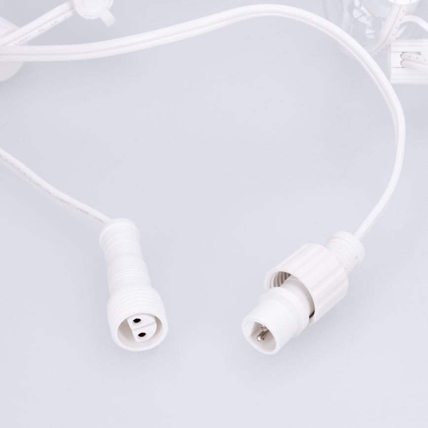 Brilagi - LED väljas kasutatav dekoratiivne valguskett GIRLANDA 10xE12/0,6W/230V 8m valge IP44 soe valge