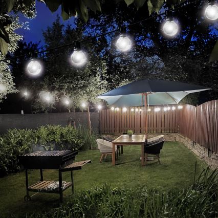 BRILAGI - LED väljas kasutatav dekoratiivne valguskett GIRLANDA 25xE12/0,8W/230V 20m IP44 külmvalge