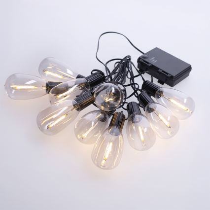 Brilagi - LED välistingimustes kasutatav jõulugirland 10xLED/3xAA 3,2m IP44 soe valge