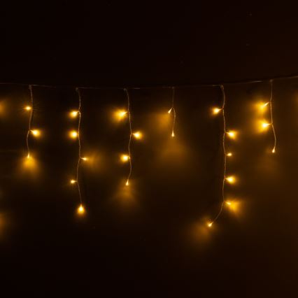 Brilagi - LED välistingimustesse mõeldud jõulurida, 200 LED, 8 funktsiooni, 13 m, IP44, soe valge, jääpurikad