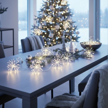 Brilagi - LED välistingimustesse mõeldud valguskett, 150×LED, 5 m, IP44, külmvalge, ilutulestikuefekt