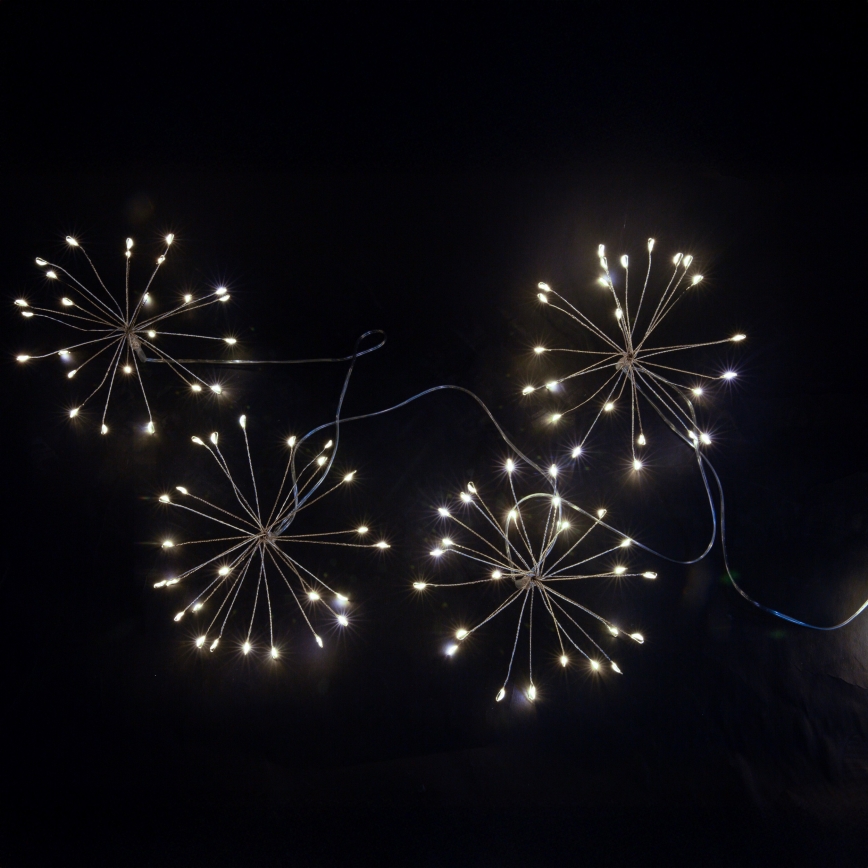 Brilagi - LED välistingimustesse mõeldud valguskett, 150×LED, 5 m, IP44, külmvalge, ilutulestikuefekt