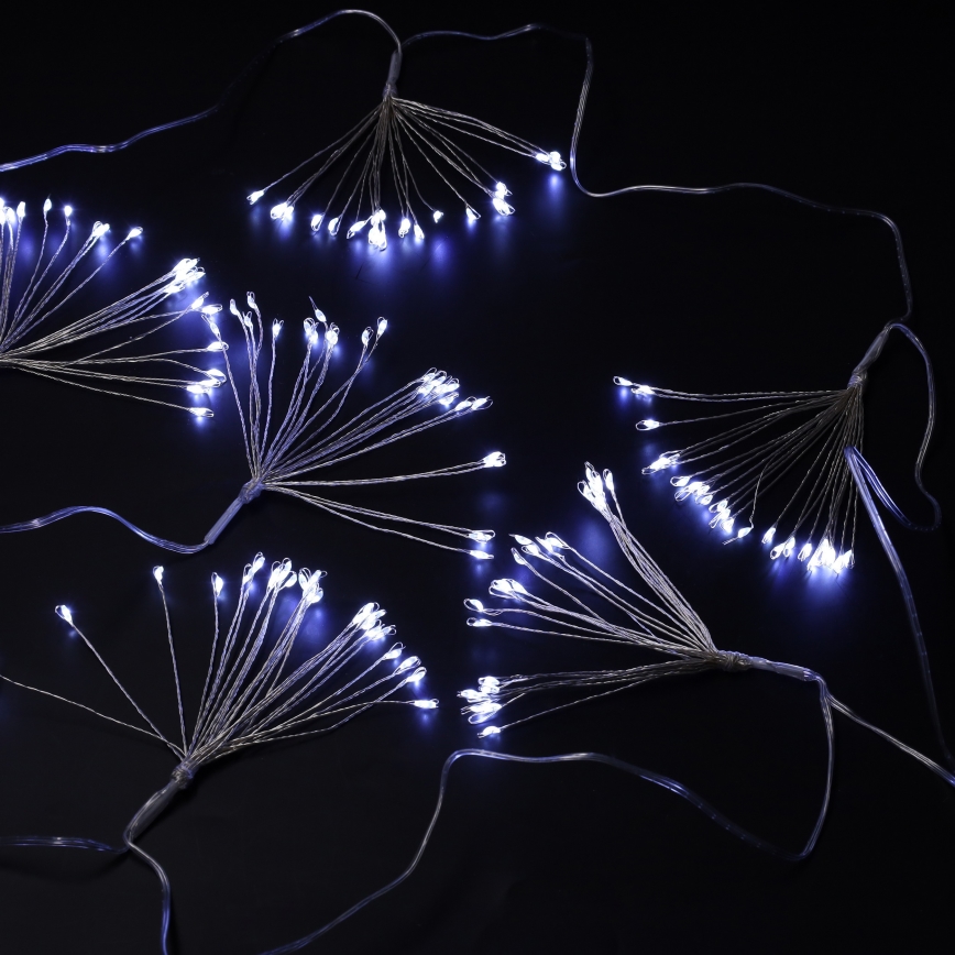 Brilagi - LED välistingimustesse mõeldud valguskett, 150×LED, 5 m, IP44, külmvalge, ilutulestikuefekt