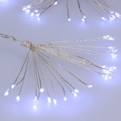 Brilagi - LED välistingimustesse mõeldud valguskett, 150×LED, 5 m, IP44, külmvalge, ilutulestikuefekt