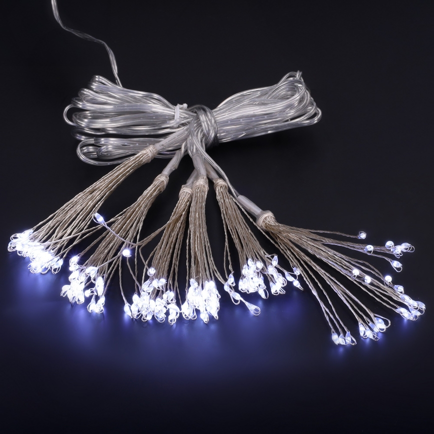 Brilagi - LED välistingimustesse mõeldud valguskett, 150×LED, 5 m, IP44, külmvalge, ilutulestikuefekt