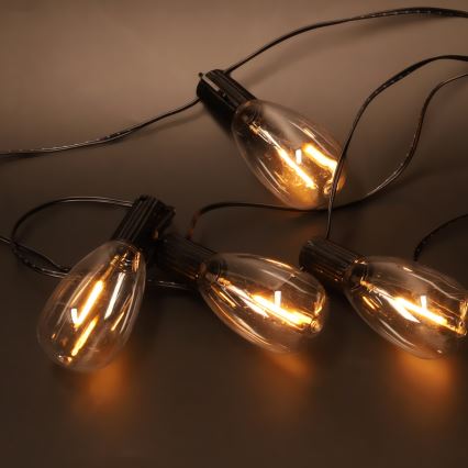 Brilagi - LED välisvalguskett 10xLED/3xAA 3,2m IP44 soe valge