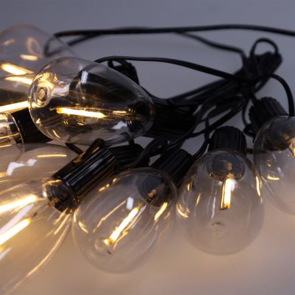 Brilagi - LED välisvalguskett 10xLED/3xAA 3,2m IP44 soe valge