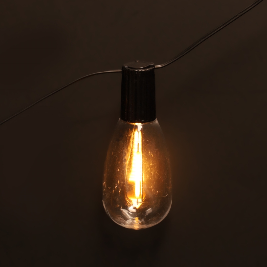 Brilagi - LED välisvalguskett 10xLED/3xAA 3,2m IP44 soe valge