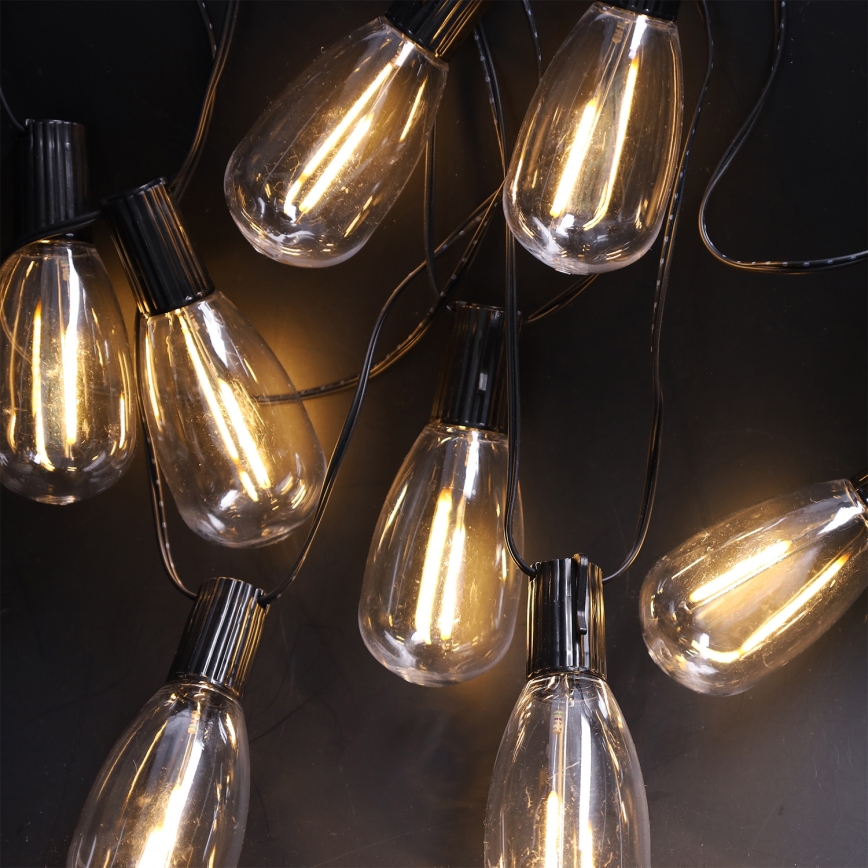 Brilagi - LED välisvalguskett 10xLED/3xAA 3,2m IP44 soe valge