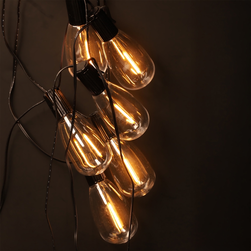 Brilagi - LED välisvalguskett 10xLED/3xAA 3,2m IP44 soe valge