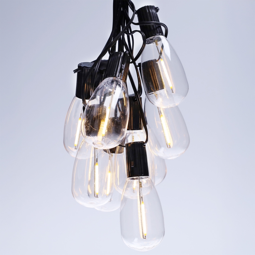 Brilagi - LED välisvalguskett 10xLED/3xAA 3,2m IP44 soe valge