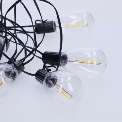 Brilagi - LED välisvalguskett 10xLED/3xAA 3,2m IP44 soe valge