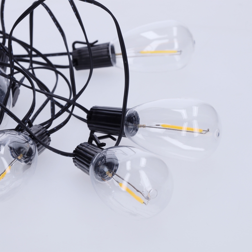 Brilagi - LED välisvalguskett 10xLED/3xAA 3,2m IP44 soe valge