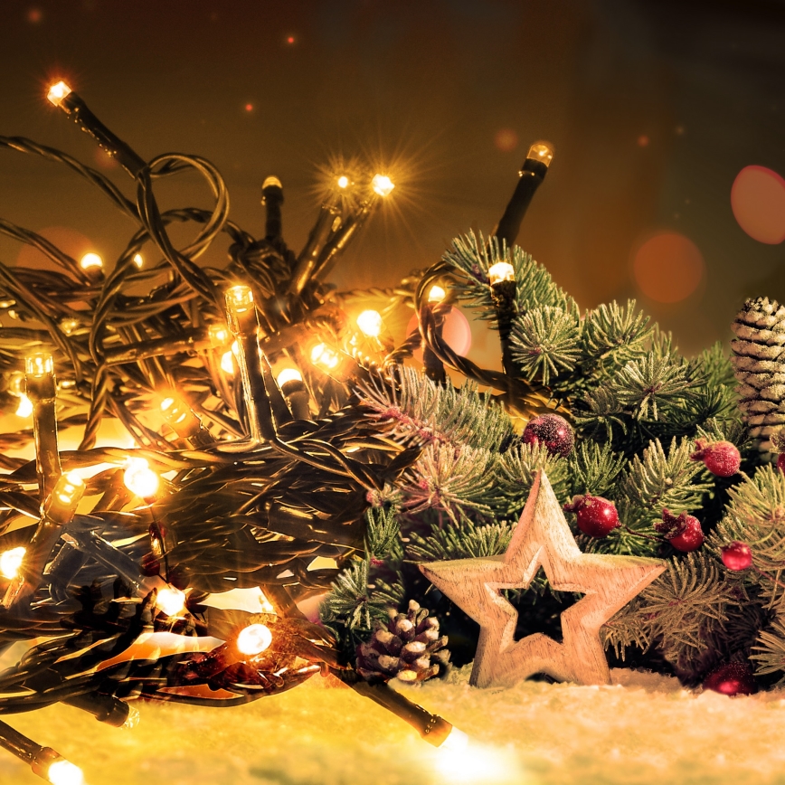 Brilagi - LED-välisvalguskett, 200 LED, 8 režiimi, 23 m, IP44, soe valge