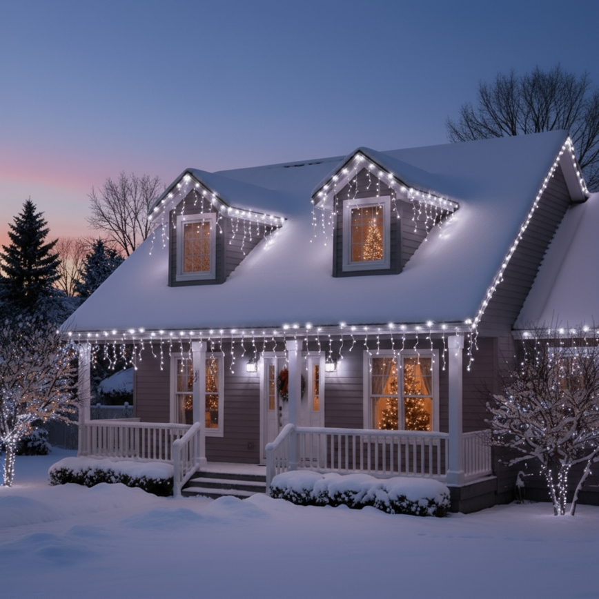 Brilagi - LED välistingimuste valguskett 200×LED/8 režiimi 13 m IP44 külmvalge jääpurikad